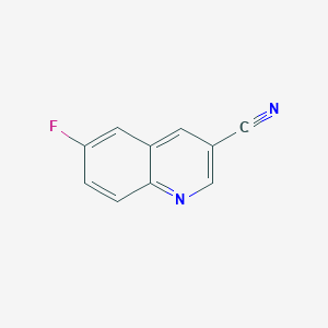 Chemical structure of 6-Fluoroquinoline-3-carbonitrile
