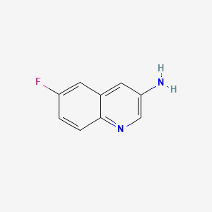 Chemical structure of 6-fluoroquinolin-3-amine