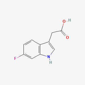Chemical structure of 6-Fluoroindole-3-acetic acid