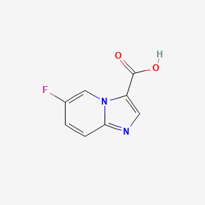 Chemical structure of 6-Fluoroimidazo[1,2-a]pyridine-3-carboxylic Acid