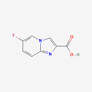 Chemical structure of 6-Fluoroimidazo[1,2-a]pyridine-2-carboxylic acid