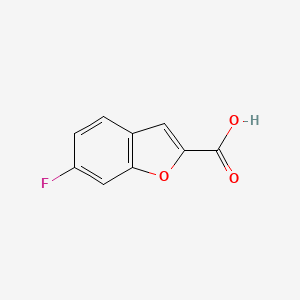 Chemical structure of 6-Fluorobenzofuran-2-carboxylic acid