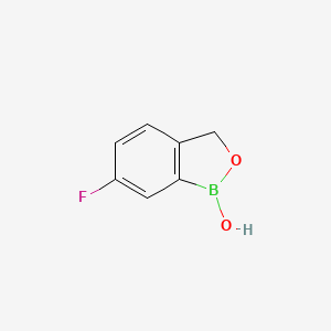 Chemical structure of 6-fluorobenzo[c][1,2]oxaborol-1(3H)-ol