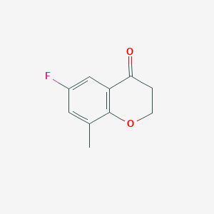Chemical structure of 6-Fluoro-8-methylchroman-4-one
