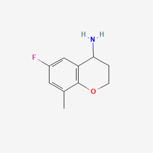 Chemical structure of 6-Fluoro-8-methylchroman-4-amine