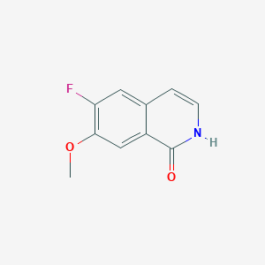 Chemical structure of 6-Fluoro-7-methoxyisoquinolin-1(2H)-one