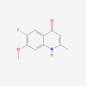Chemical structure of 6-Fluoro-7-methoxy-2-methylquinolin-4(1h)-one