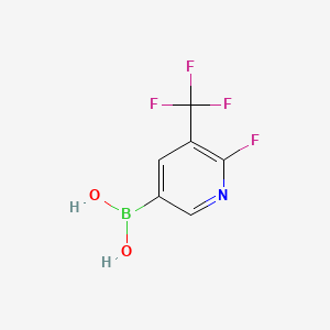 Chemical structure of 6-Fluoro-5-trifluoromethylpyridine-3-boronic acid