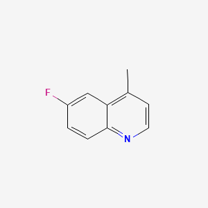 Chemical structure of 6-Fluoro-4-methylquinoline