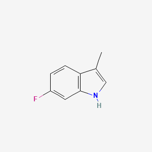 Chemical structure of 6-Fluoro-3-methyl-1H-indole