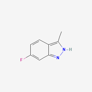 Chemical structure of 6-Fluoro-3-methyl-1H-indazole