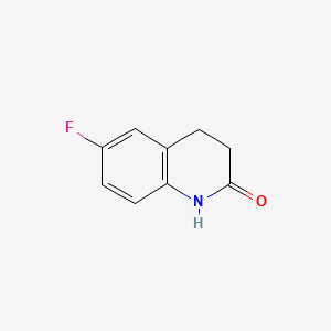 Chemical structure of 6-Fluoro-3,4-dihydroquinolin-2(1H)-one