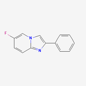 Chemical structure of 6-Fluoro-2-phenylimidazo[1,2-a]pyridine