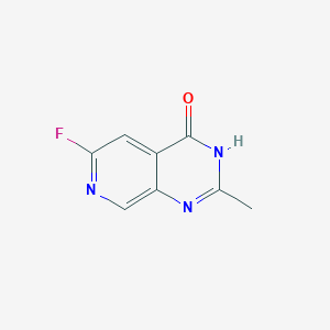 Chemical structure of 6-Fluoro-2-methylpyrido[3,4-d]pyrimidin-4(3H)-one