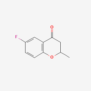 Chemical structure of 6-Fluoro-2-methyl-4-chromanone
