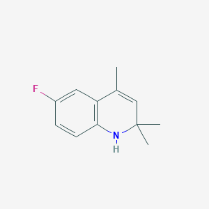 Chemical structure of 6-FLUORO-2,2,4-TRIMETHYL-1,2-DIHYDROQUINOLINE