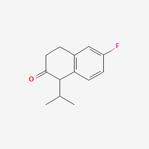 Chemical structure of 6-Fluoro-1-isopropyl-3,4-dihydronaphthalen-2(1H)-one