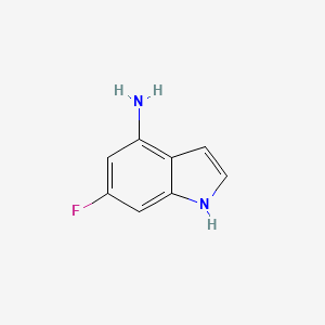 Chemical structure of 6-Fluoro-1H-indol-4-amine