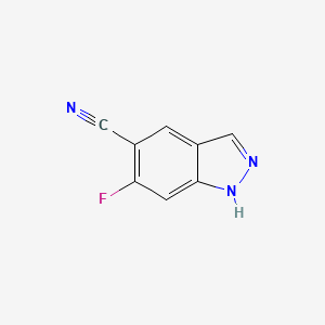 Chemical structure of 6-Fluoro-1H-indazole-5-carbonitrile