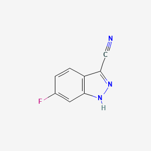 Chemical structure of 6-Fluoro-1H-indazole-3-carbonitrile