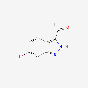 Chemical structure of 6-Fluoro-1H-indazole-3-carbaldehyde