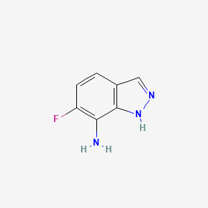 Chemical structure of 6-Fluoro-1H-indazol-7-amine