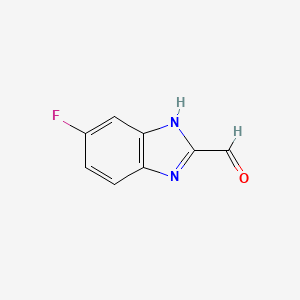 Chemical structure of 6-Fluoro-1H-benzo[d]imidazole-2-carbaldehyde