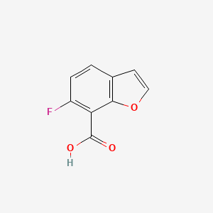 Chemical structure of 6-Fluoro-1-benzofuran-7-carboxylic acid