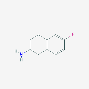 Chemical structure of 6-Fluoro-1,2,3,4-tetrahydronaphthalen-2-amine