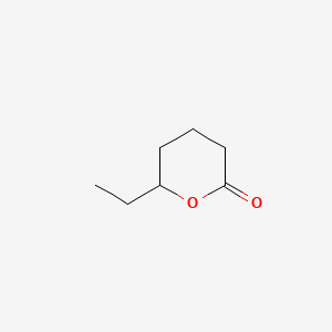 Chemical structure of delta-Heptalactone