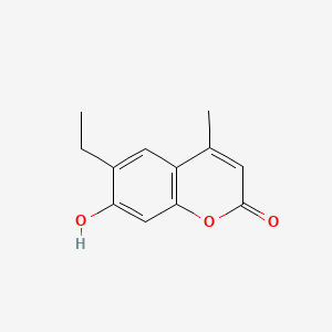 Chemical structure of 6-Ethyl-7-hydroxy-4-methyl-2H-chromen-2-one
