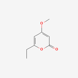 Chemical structure of 6-Ethyl-4-methoxy-2-pyranone
