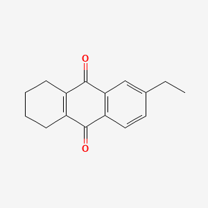 Chemical structure of 6-ethyl-1,2,3,4-tetrahydroanthraquinone