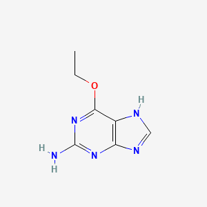 Chemical structure of 6-Ethoxy-9H-purin-2-amine