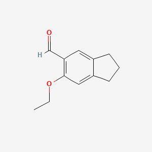 Chemical structure of 6-Ethoxy-2,3-dihydro-1H-indene-5-carbaldehyde