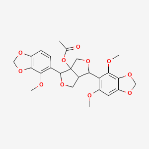 Chemical structure of 6-Demethoxyleptostachyol acetate
