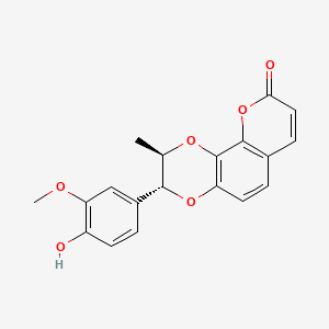 Chemical structure of 6-Demethoxy-9'-deoxycleomiscosin A