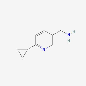 Chemical structure of 6-Cyclopropylpyridine-3-methanamine