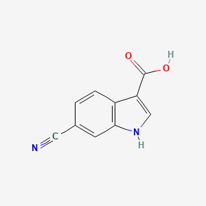 Chemical structure of 6-Cyano-1H-indole-3-carboxylic acid