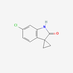 Chemical structure of 6'-CHLOROSPIRO[CYCLOPROPANE-1,3'-INDOLIN]-2'-ONE