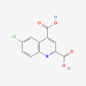Chemical structure of 6-Chloroquinoline-2,4-dicarboxylic acid