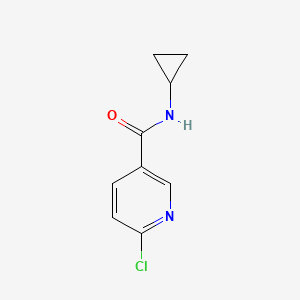 Chemical structure of 6-Chloro-N-cyclopropylnicotinamide