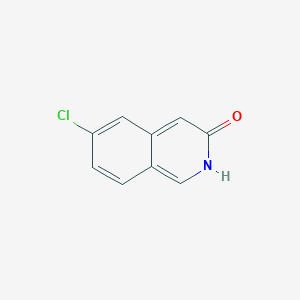 Chemical structure of 6-Chloroisoquinolin-3(2H)-one