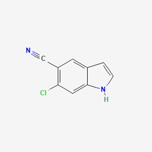 Chemical structure of 6-Chloroindole-5-carbonitrile