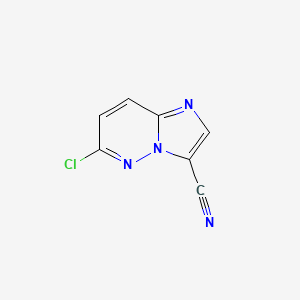 Chemical structure of 6-Chloroimidazo[1,2-b]pyridazine-3-carbonitrile