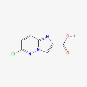 Chemical structure of 6-chloroimidazo[1,2-b]pyridazine-2-carboxylic acid