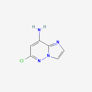 Chemical structure of 6-Chloroimidazo[1,2-b]pyridazin-8-amine