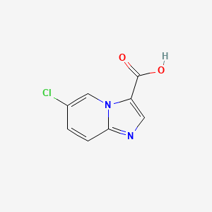 Chemical structure of 6-Chloroimidazo[1,2-a]pyridine-3-carboxylic acid