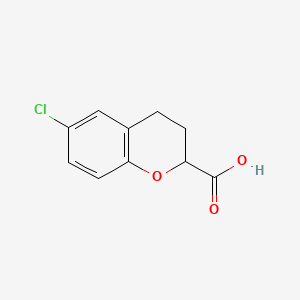Chemical structure of 6-Chlorochroman-2-carboxylic acid