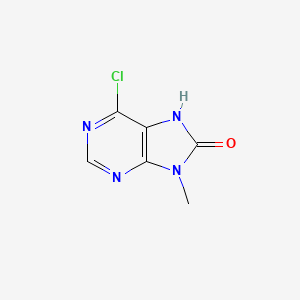 Chemical structure of 6-Chloro-9-methyl-7H-purin-8(9H)-one
